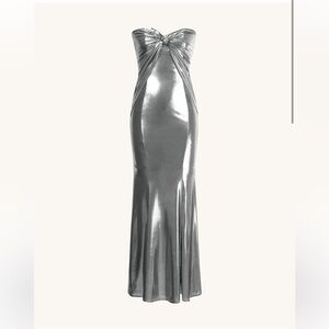 JW PEI Olivia Silver Maxi Tube Dress - Silver size 2